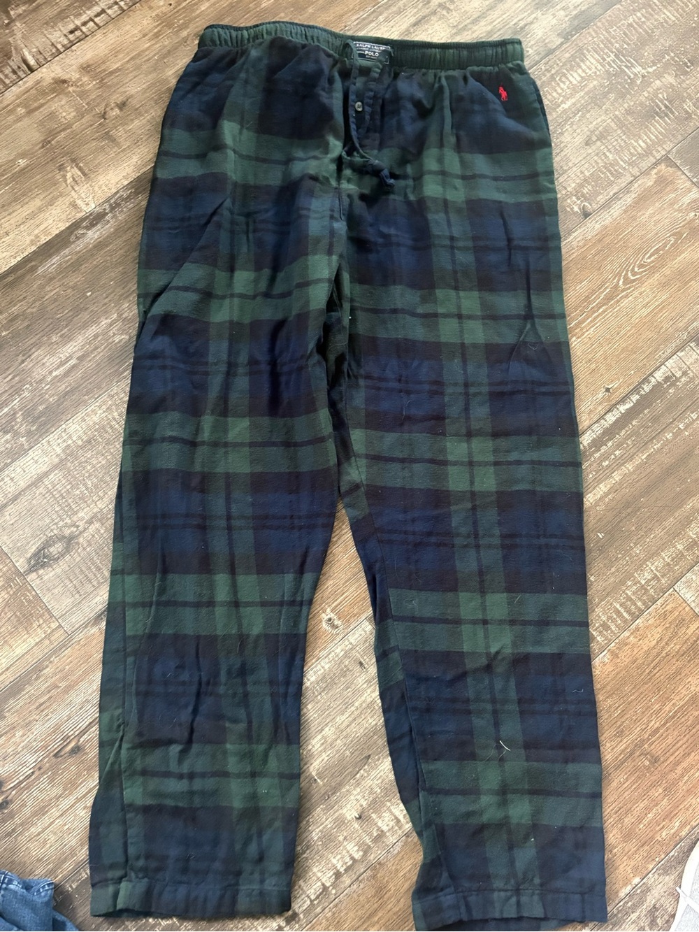 Polo by Ralph Lauren Navy & Green Plaid Lounge Pants XL VINTAGE